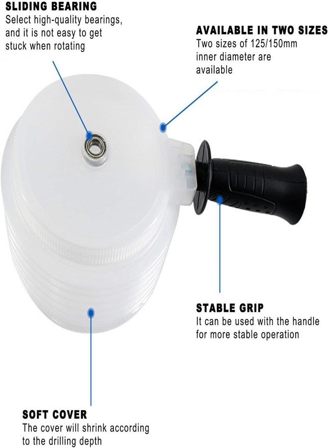HEXONIQ® Drilling Dust Cover Bowl, Wall Drilling Dust Collection Box for Hand Drills, Lithium Drills, Reusable Dustproof Hole Saw Elastic Sealing Drill Bit Cover for Home, Wall, Ceiling - Image 5